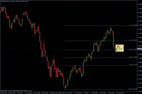 EURUSD 20.08.10 - daily